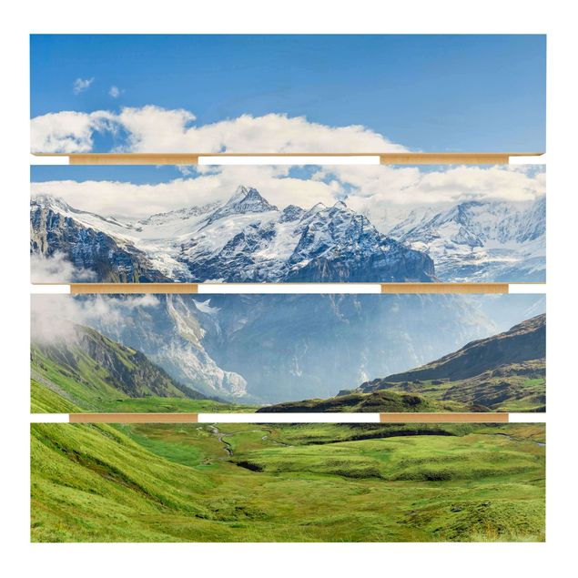 Cuadros de madera Swiss Alpine Panorama