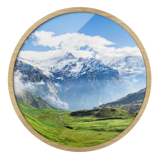 Pósters enmarcados de paisajes Swiss Alpine Panorama