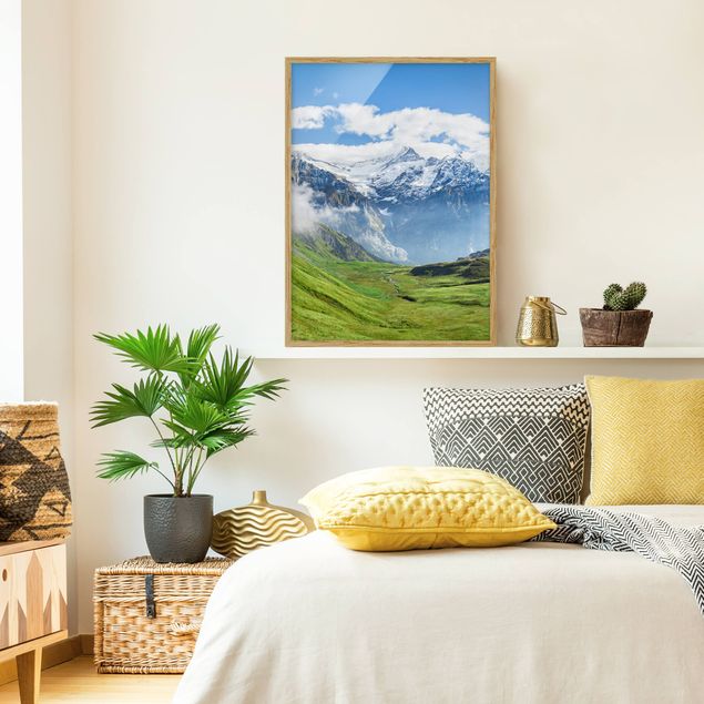 Cuadros de paisajes de montañas Swizz Alpine Panorama