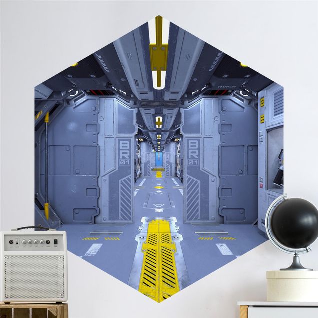 Papeles pintados modernos Sci-Fi Inside A Spaceship