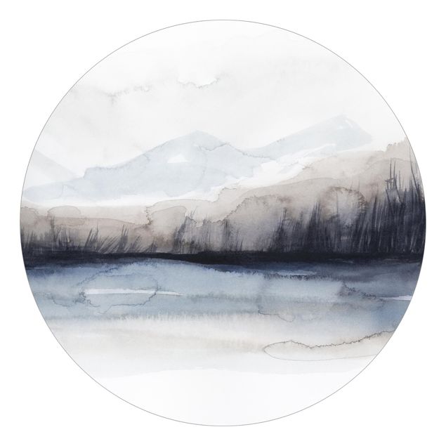 Papel pintado paisajes naturales Lakeside With Mountains I