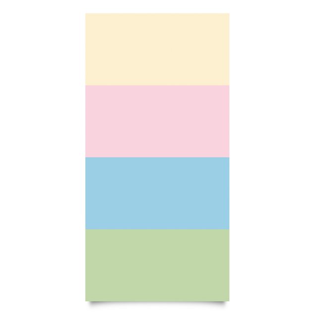 Láminas de vinilo Set of 4 Stripes Pastel colours - Cream Rose Pastel Blue Mint