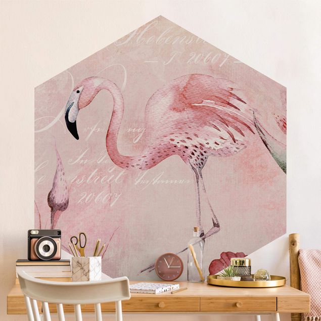 Decoración cocina Shabby Chic Collage - Flamingo