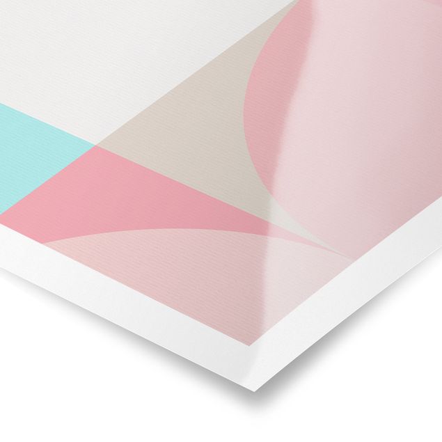 Pósters Scandinavian Shapes In Pastel ll