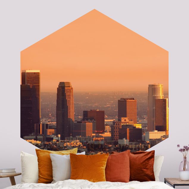 Papel pintado puesta de sol Skyline Of Los Angeles