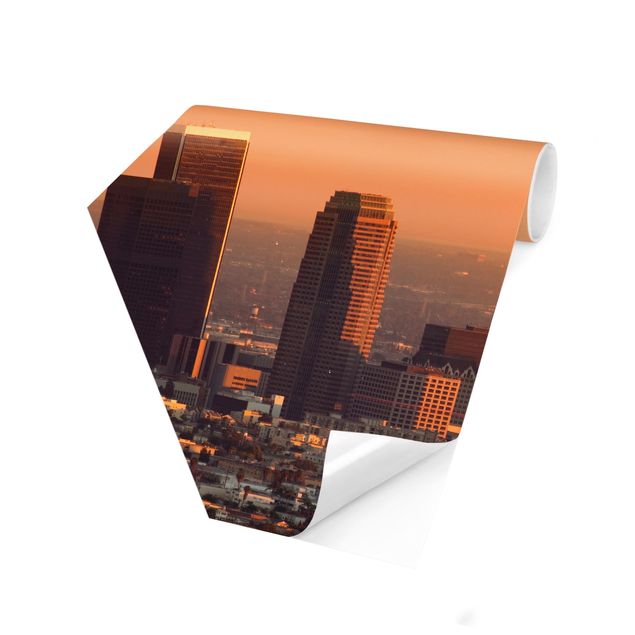 Papel pintado en blanco y negro Skyline Of Los Angeles