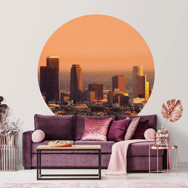 Papel pintado puesta de sol Skyline Of Los Angeles