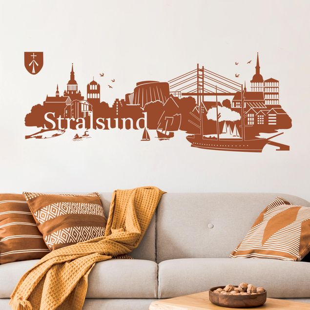 Vinilo ciudades del mundo Skyline Stralsund