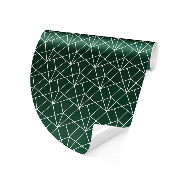 Papel pintado con patrones Emerald Art Deco Line Pattern