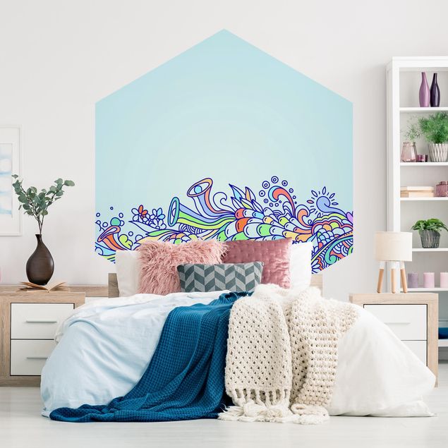 Papel pintado salón moderno Summery Blossom Dream