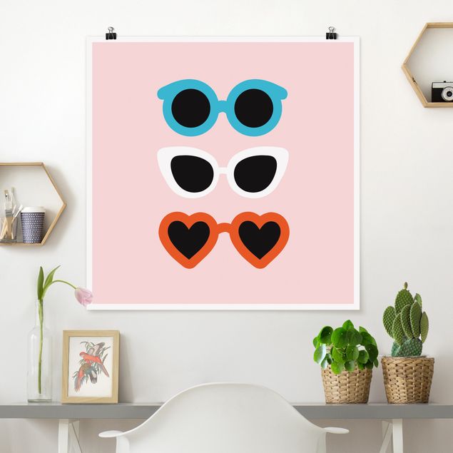 Cuadros decorativos modernos Sunglasses Tricolore