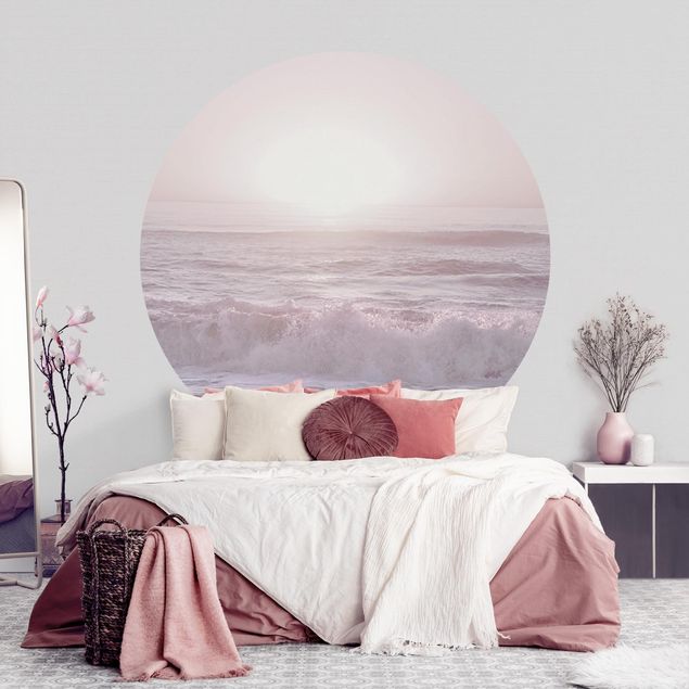Papel pintado moderno Sunset In Pale Pink