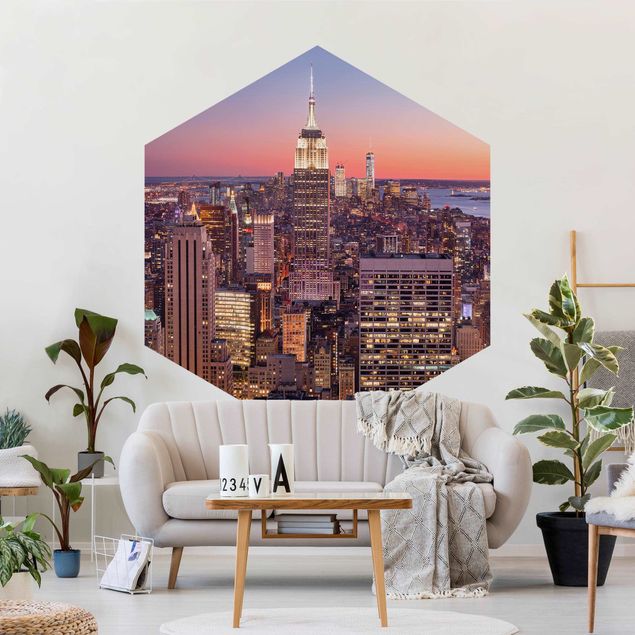 papel pintado arquitectura Sunset Manhattan New York City