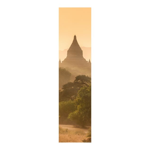 Paneles japoneses arquitectura y skyline Sun Setting Over Bagan