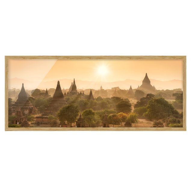 Cuadros de ciudades Sun Setting Over Bagan