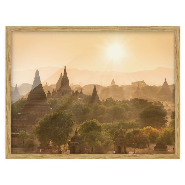Cuadros ciudades Sun Setting Over Bagan