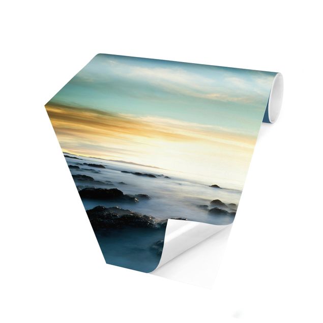 Papel pintado hexagonal Sunset Over The Ocean