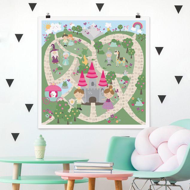 Decoración habitación infantil Playoom Mat Wonderland - The Path To The Castle