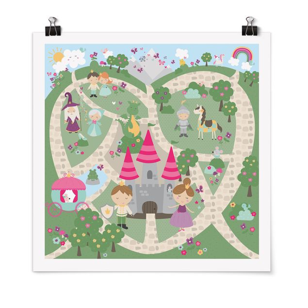 Cuadros multicolor Playoom Mat Wonderland - The Path To The Castle