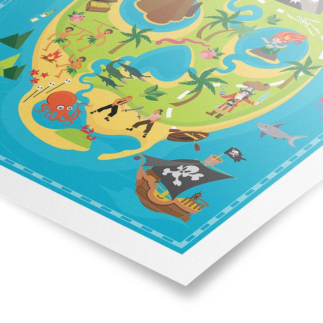 Cuadros decorativos Playoom Mat Pirates - Welcome To The Pirate Island
