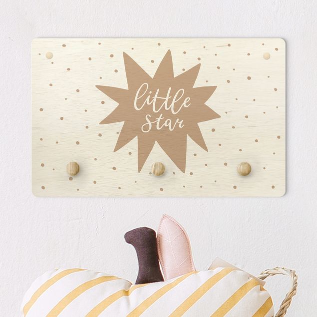 Decoración infantil pared Text Little Star With Star Natural