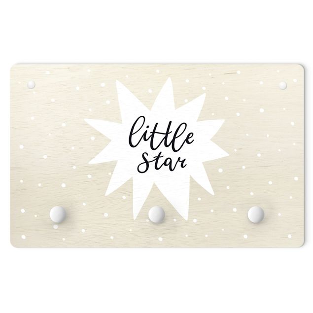 Percha pared Text Little Star With Star White