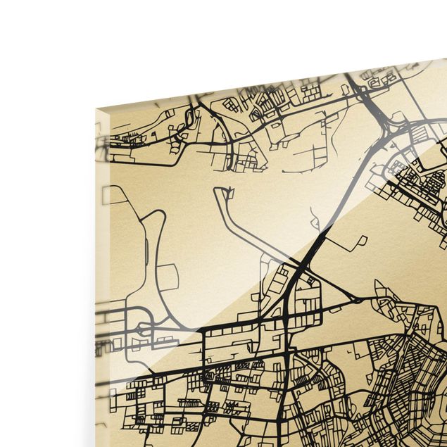 Tableros magnéticos de vidrio Amsterdam City Map - Classic