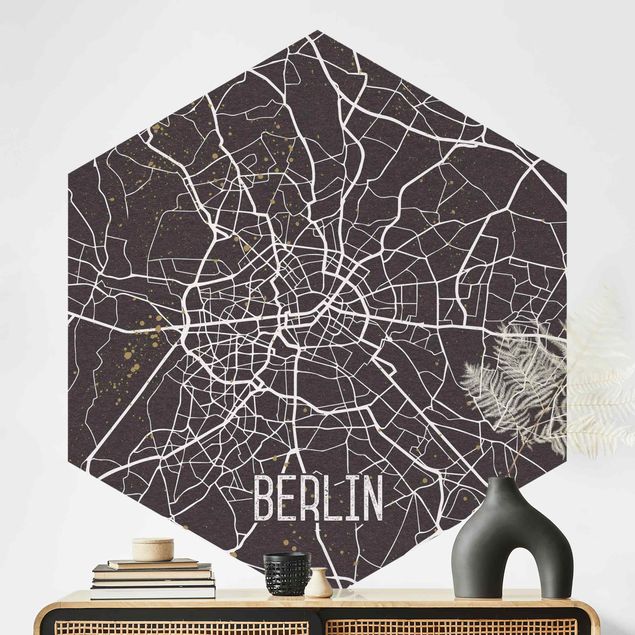 Papel pintado Berlín City Map Berlin - Retro