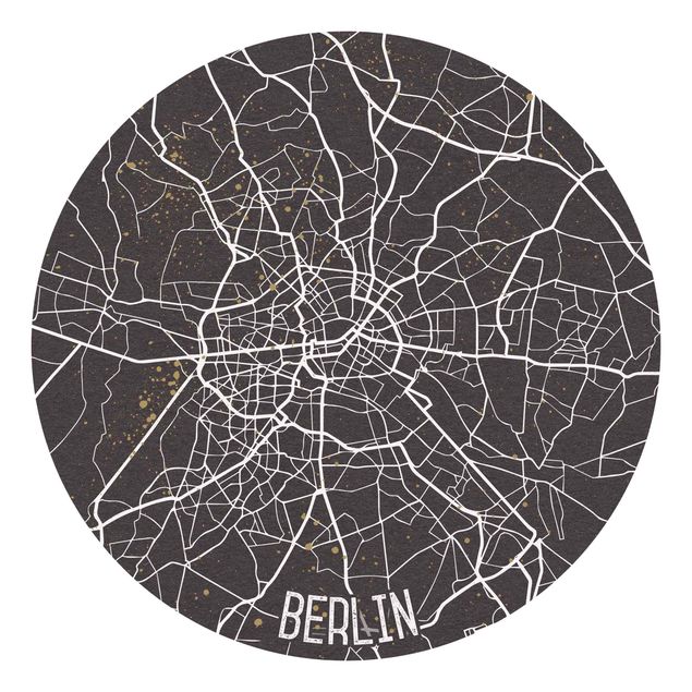 Papel pintado salón moderno City Map Berlin - Retro