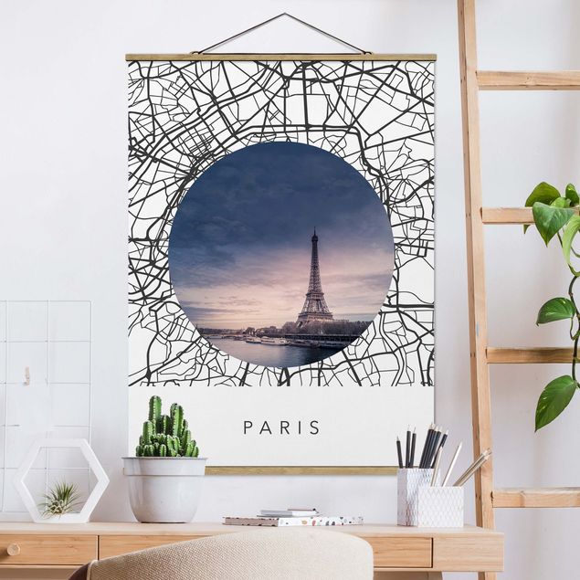 Decoración de cocinas Map Collage Paris