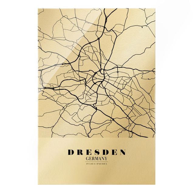 Cuadros Dresden City Map - Classic
