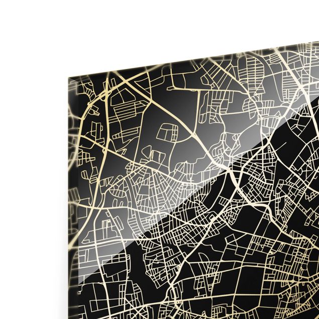 Cuadros modernos Copenhagen City Map - Classic Black