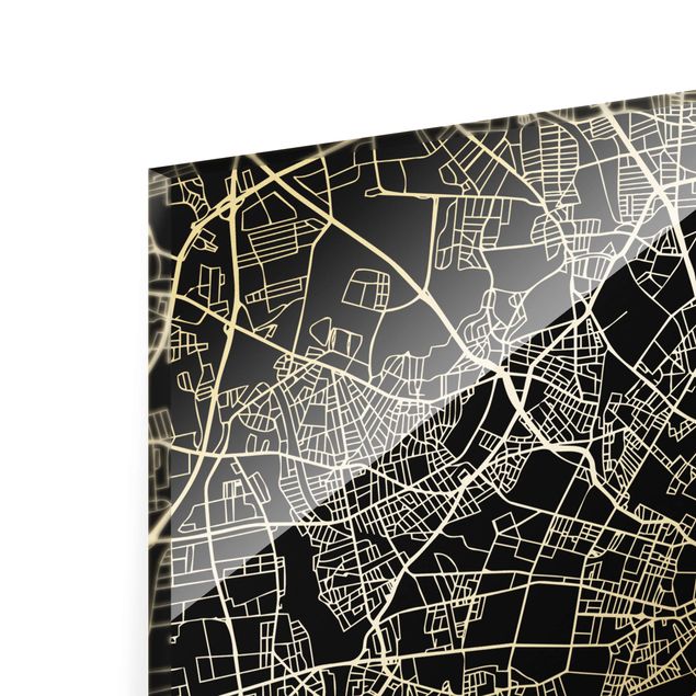 Cuadros Copenhagen City Map - Classic Black