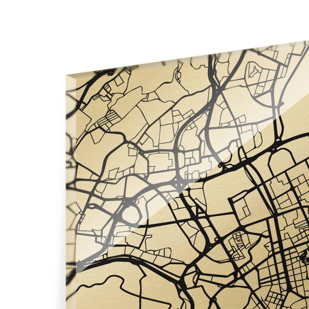 Tableros magnéticos de vidrio Lisbon City Map - Classic