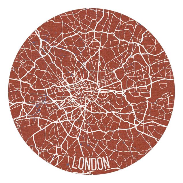 Papel pintado moderno City Map London - Retro