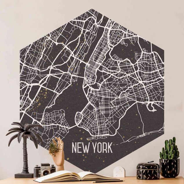Decoración cocina City Map New York- Retro