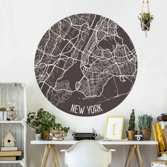 Decoración de cocinas City Map New York- Retro
