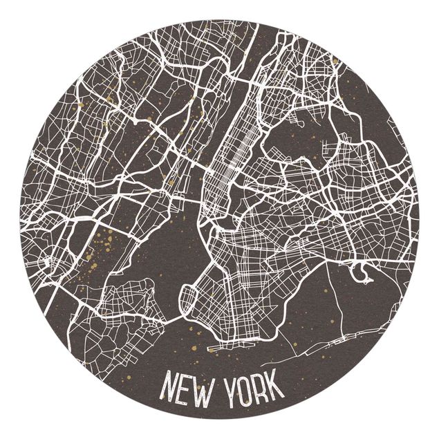 Papel pintado moderno City Map New York- Retro