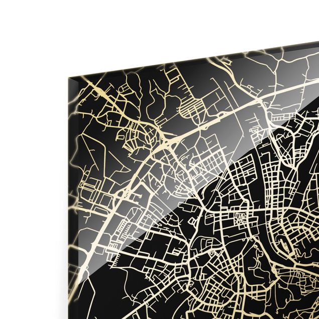 Cuadros Salzburg City Map - Classic Black
