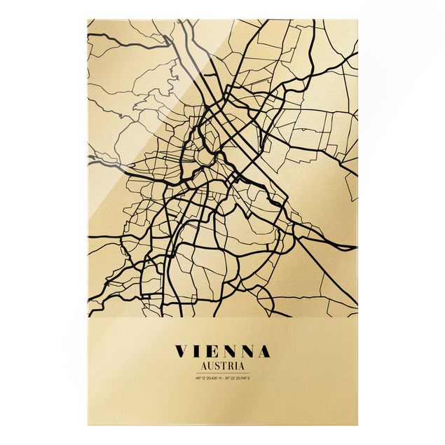 Cuadros Vienna City Map - Classic