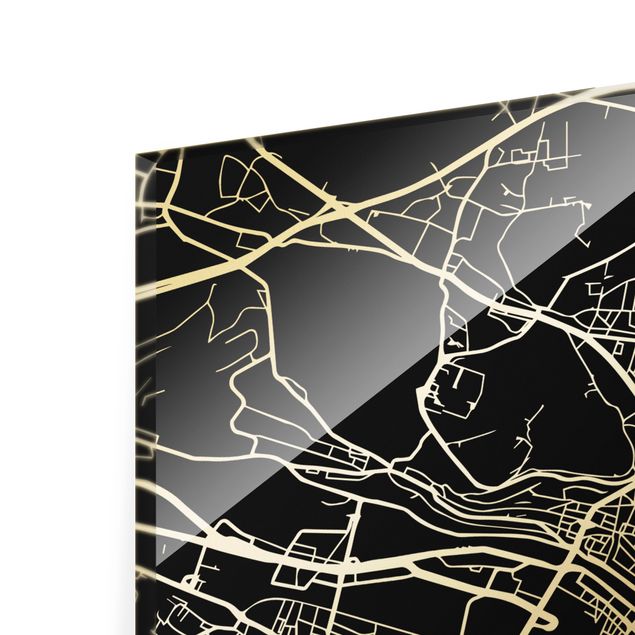 Cuadros decorativos Zurich City Map - Classic Black
