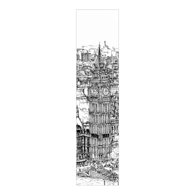 Paneles japoneses arquitectura y skyline City Study - London Eye