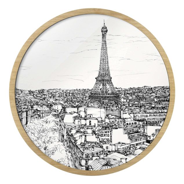 Cuadros modernos blanco y negro City Study - Paris