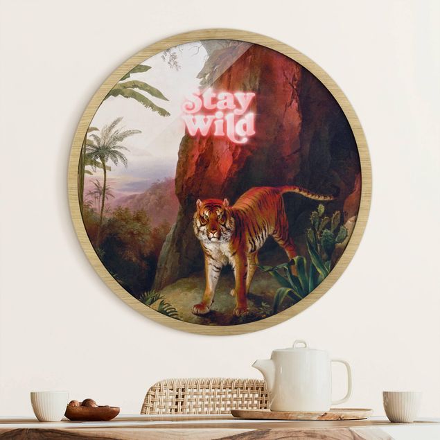 Pósters enmarcados de cuadros famosos Stay Wild Tiger