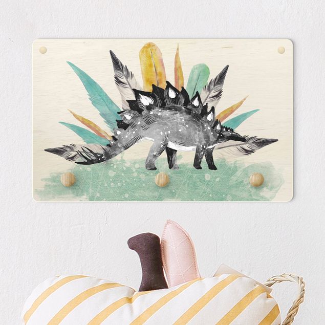 Decoración habitación infantil Stegosaurus With Crown Of Feathers
