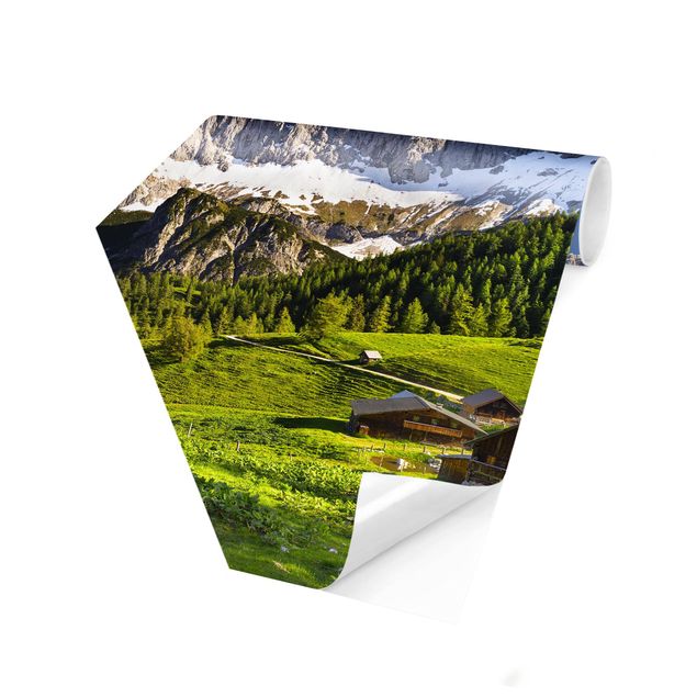 Papel pintado hexagonal Styria Alpine Meadow