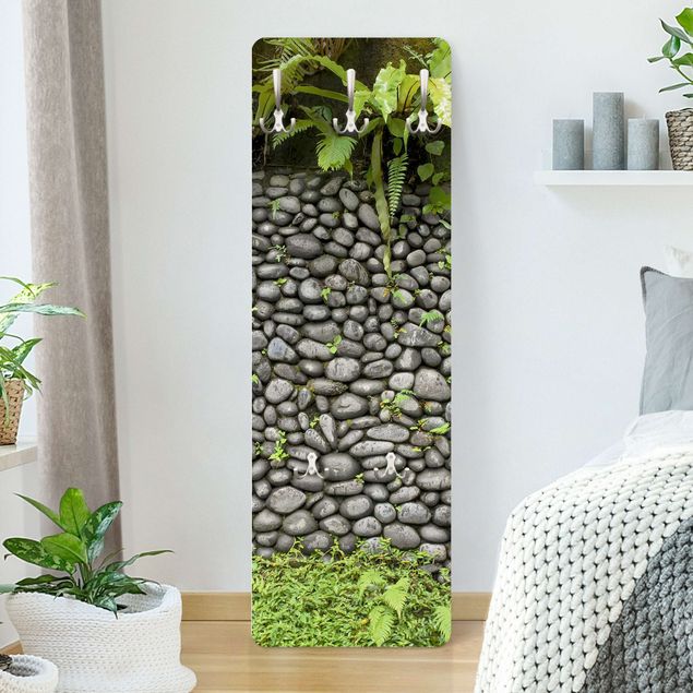 Percheros de pared de patrones Stone Wall With Plants