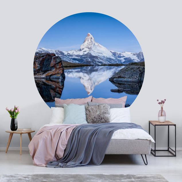 Papel pintado salón moderno Stellisee Lake In Front Of The Matterhorn