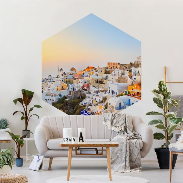Papel pintado moderno Bright Santorini