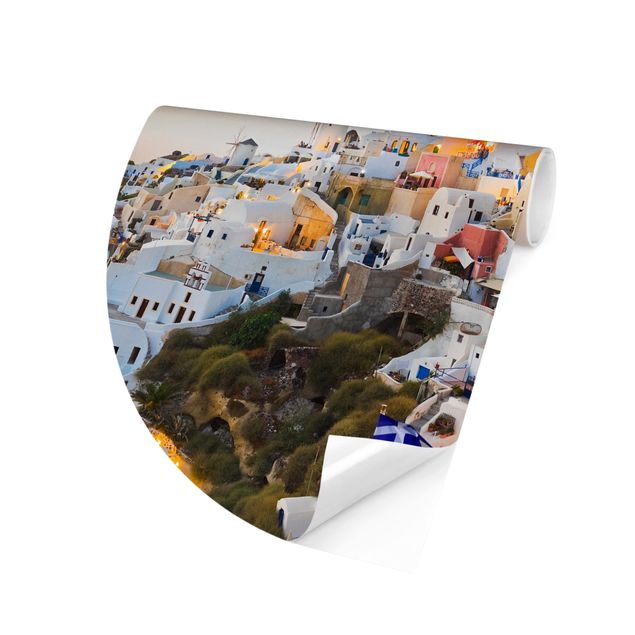 papel pintado arquitectura Bright Santorini